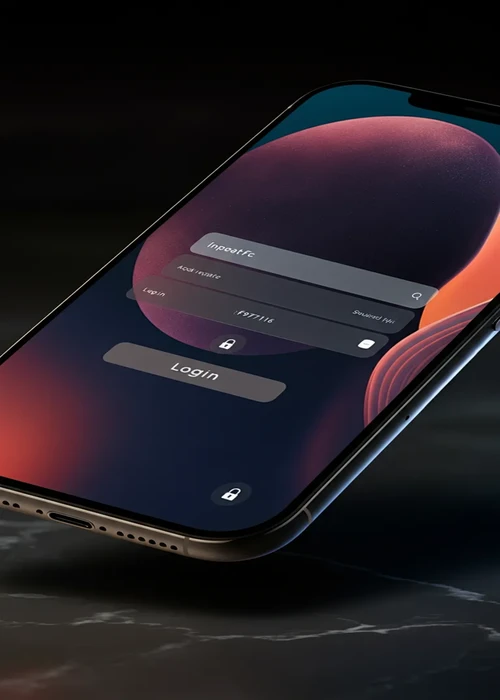 Interface de connexion sécurisée du casino avec un mot de passe crypté et un bouton de validation, symbolisant l'accès protégé aux jeux en ligne.